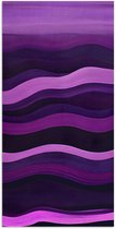Poster 80x160 cm - Lijnen - Golven - Paars - Abstract - Posters - Kamer decoratie - Wanddecoratie woonkamer - Muurdecoratie slaapkamer
