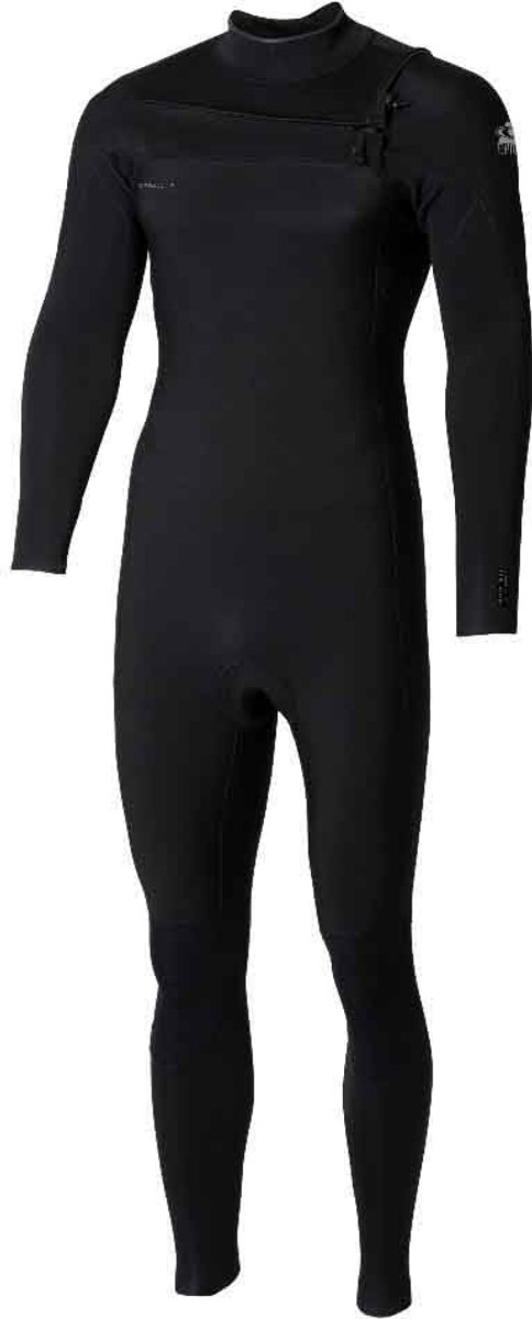 2026 O'Neill Heren Epic 4/3mm Borst Ritssluiting Wetsuit - Black