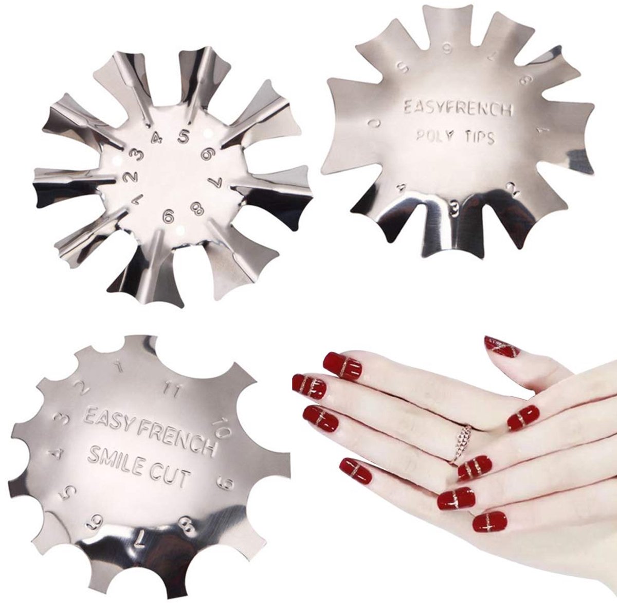 TuseRxln Nagel Sjablonen - Nail Forms - Flexibel French Manicure - 3 stukken - Voor thuis