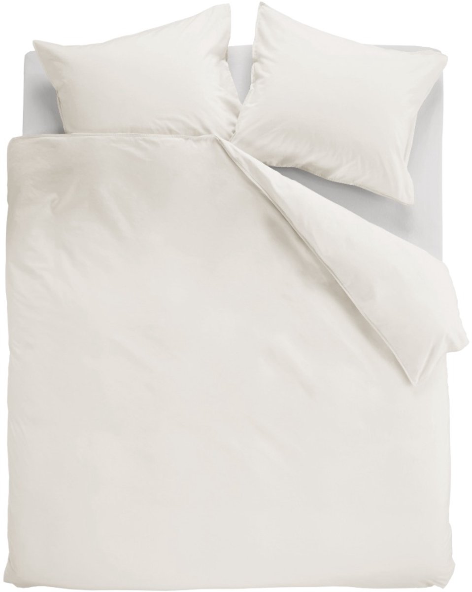 Linolux Dekbedovertrek Washed Cotton White Lits-jumeaux