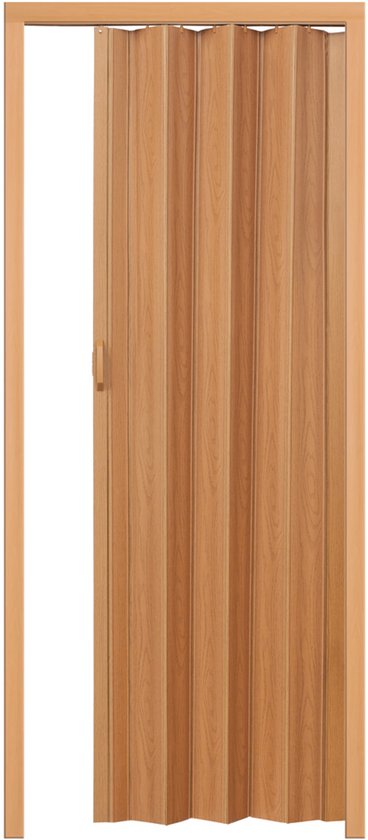 Foto: Tectake vouwdeur harmonicadeur vouwwand met handgreep waterbestendig en plaatsbesparend 80x203 cm lengte op maat snijdbaar en met magneetsluiting hazelaar