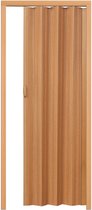 tectake® Vouwdeur harmonicadeur - Vouwwand - Met handgreep – Waterbestendig en plaatsbesparend – 80x203 cm – Lengte op maat snijdbaar en met magneetsluiting - Hazelaar