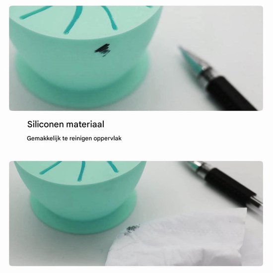 TOVBMUP 1 Stuks Modelleren Gereedschap - Siliconen Werkstuk met Bloemvormige Opening - Geschikt voor Knutselen en DIY Projecten - Zuignapbasis voor Stabiele Tafelbevestiging - Gemakkelijk Schoon te Maken en Vuilafstotend - 6.5x5.5x5cm van Tovbmup — afbeelding 2