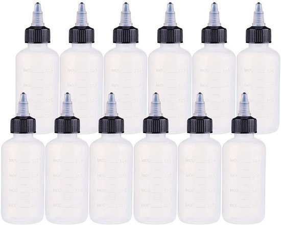 BENECREAT 15 stuks schaal van 50 ml, lege kunststof flessen met