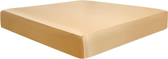 PiccoCasa Hoeslaken satijnen laken 180x200cm hoeslaken tot 35cm tophoogte met elastische band wit 180x200x35cm
