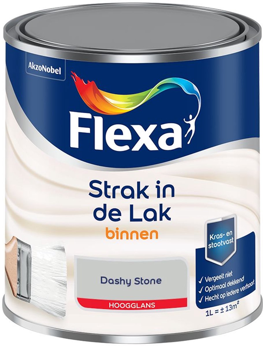 Flexa - Strak in de Lak Binnenlak Hoogglans - Dashy Stone - Mengverf - 1 L