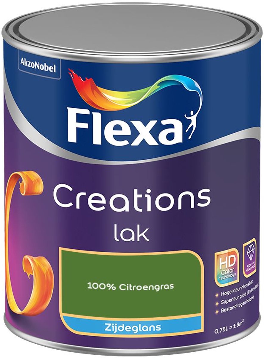 Flexa - Creations Lak Zijdeglans - 100% Citroengras - Mengverf - 0.75 L