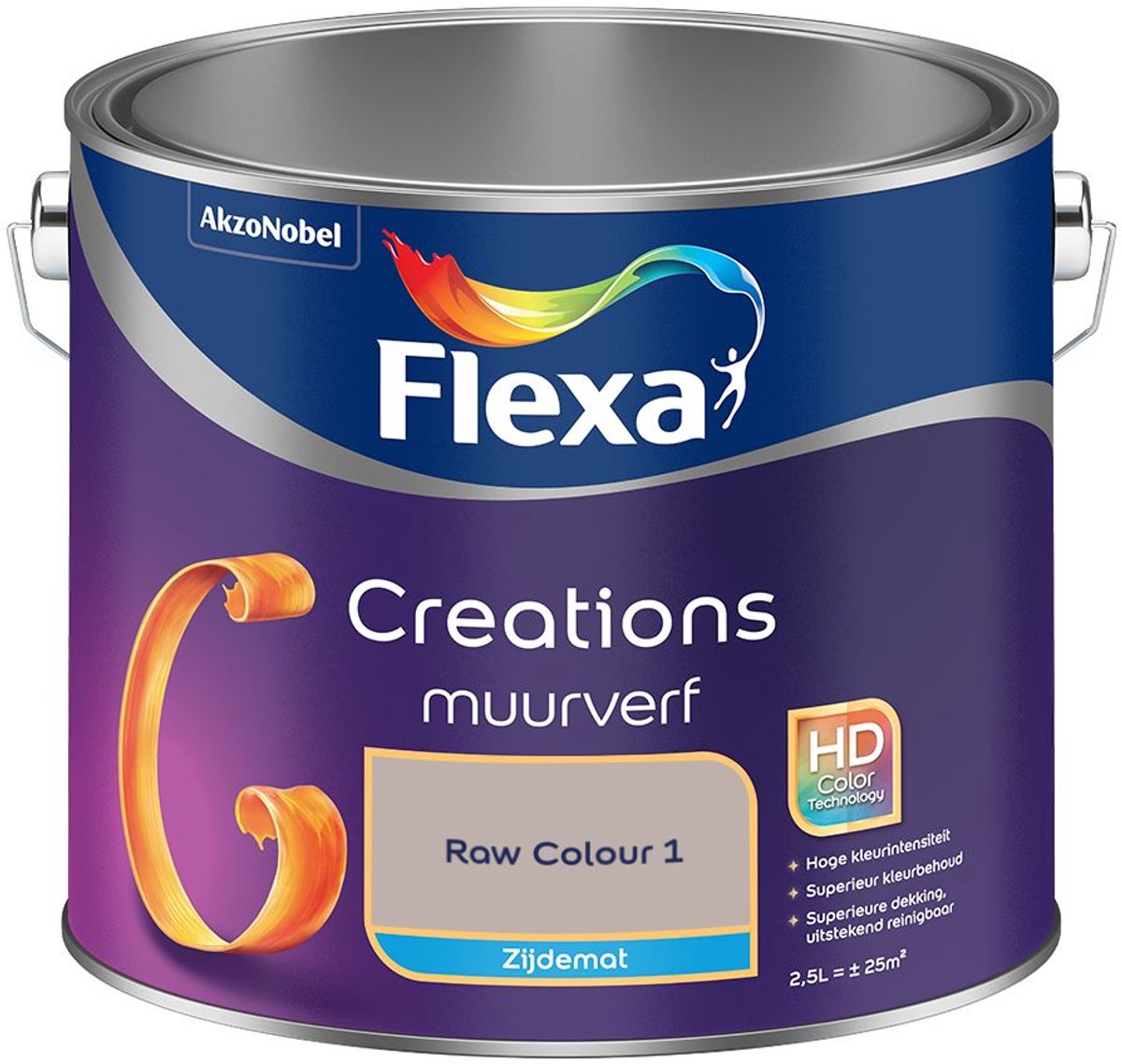 Flexa Creations Muurverf Zijdemat Raw Colour 1 2,5 L