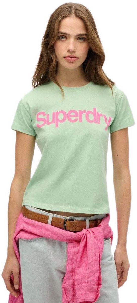 Superdry Core City T-shirt met logo en aansluitende pasvorm Dames T-shirts Groen