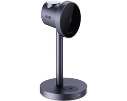 Aukey - LC-MC311 - 3-in-1 Draadloze Oplader - 15W Qi Oplaadstation -Geschikt voor MagSafe, Apple Watch - Smartphone & Oortjes