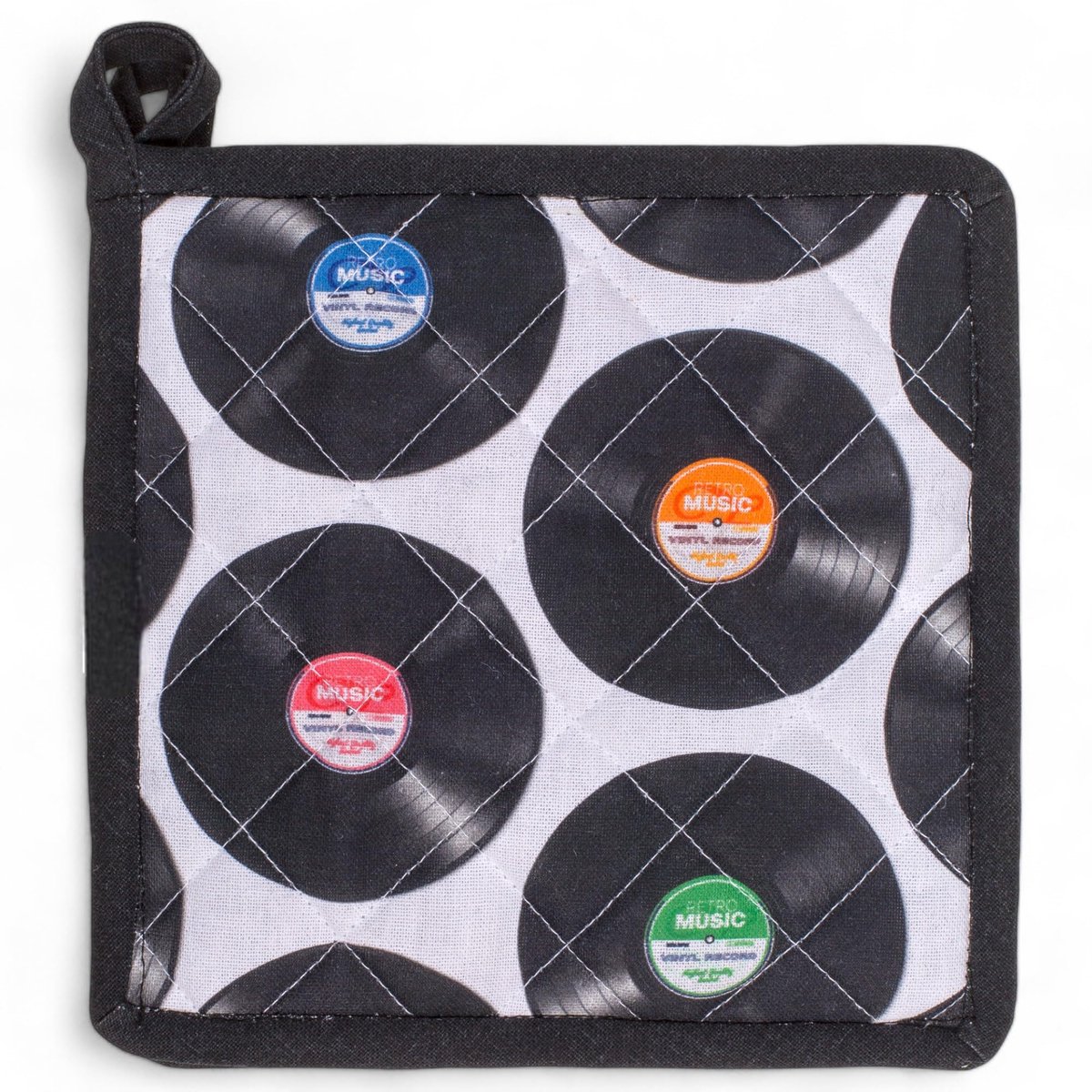 Ovenwant - Retro design - Hoogwaardige katoen met digitale print - Set van 2, 20 x 20 cm