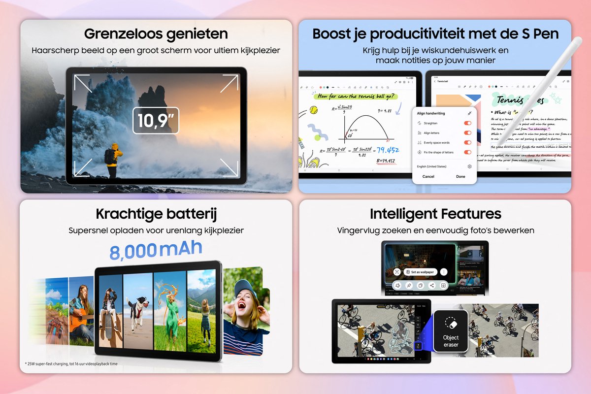 Samsung Galaxy Tab S10 Lite - Wifi - 256GB - Gray + 1 jaar extra garantie — afbeelding 4