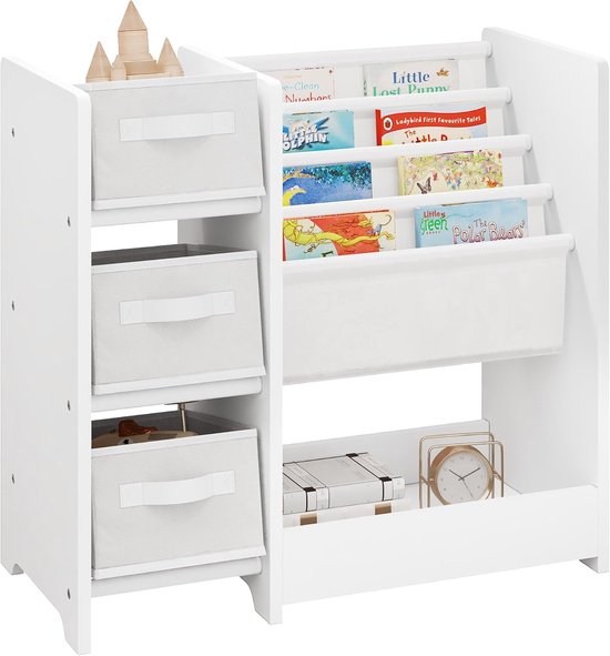 Relaxdays opbergmanden kinderkamer, set van 4, dieren
