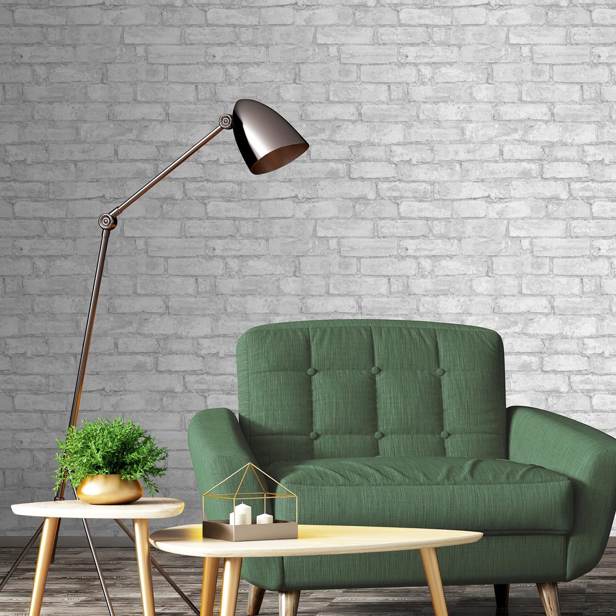 Steen behang grijs, 3D behang voor de woonkamer