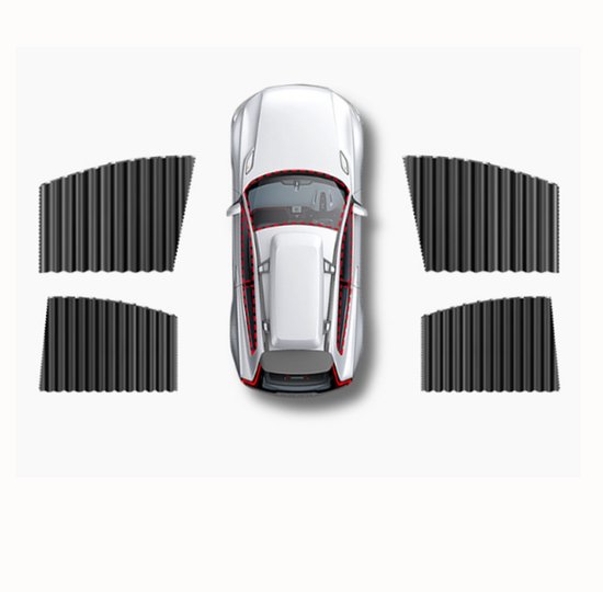 Auto raamdecoratie 4-pack verduisterende zijruitzonwering privacy ...