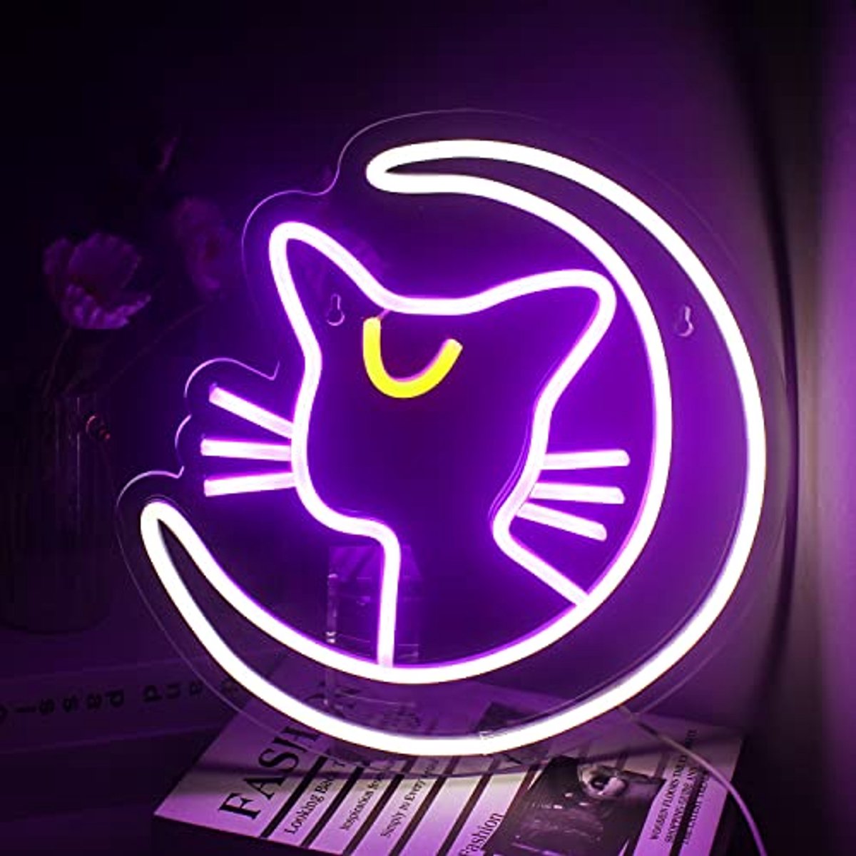 Neonbord Wanddecoratie voor Slaapkamer - Anime Neonverlichting met USB Voeding