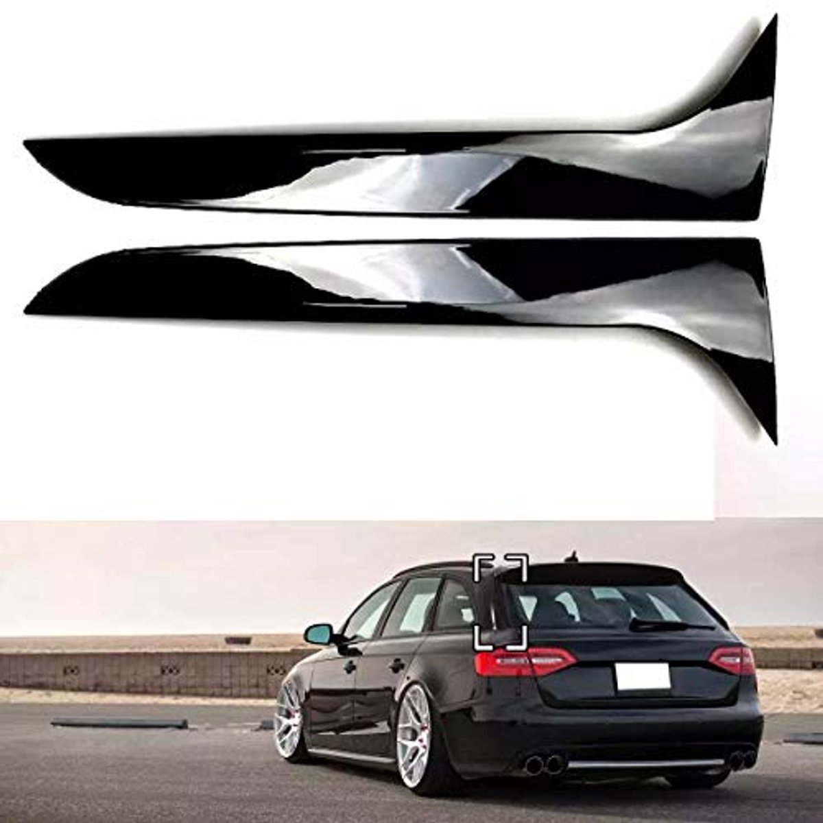 Image of Achterruit Spoiler voor Audi A4 B8 Avant Allroad 2009-2016 - Gloss Black