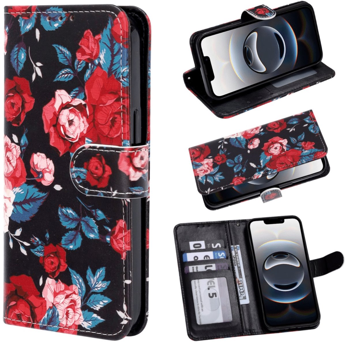 Casemania – Bookcase – iPhone 17 Pro Max – Bloemen Tropical