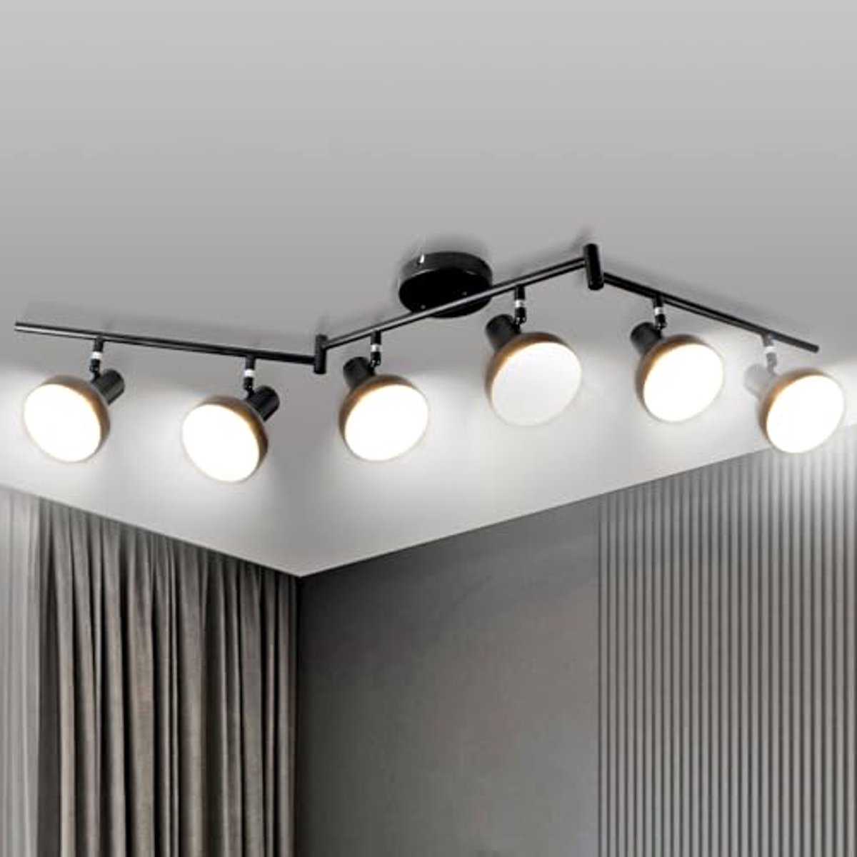 LED Plafondspot met 6 Vlammen voor Sfeervolle Verlichting