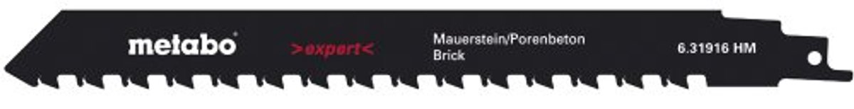 Reciprozaagblad voor Metselwerk 240 x 1,5 mm, HM, 12,7/2 TPI