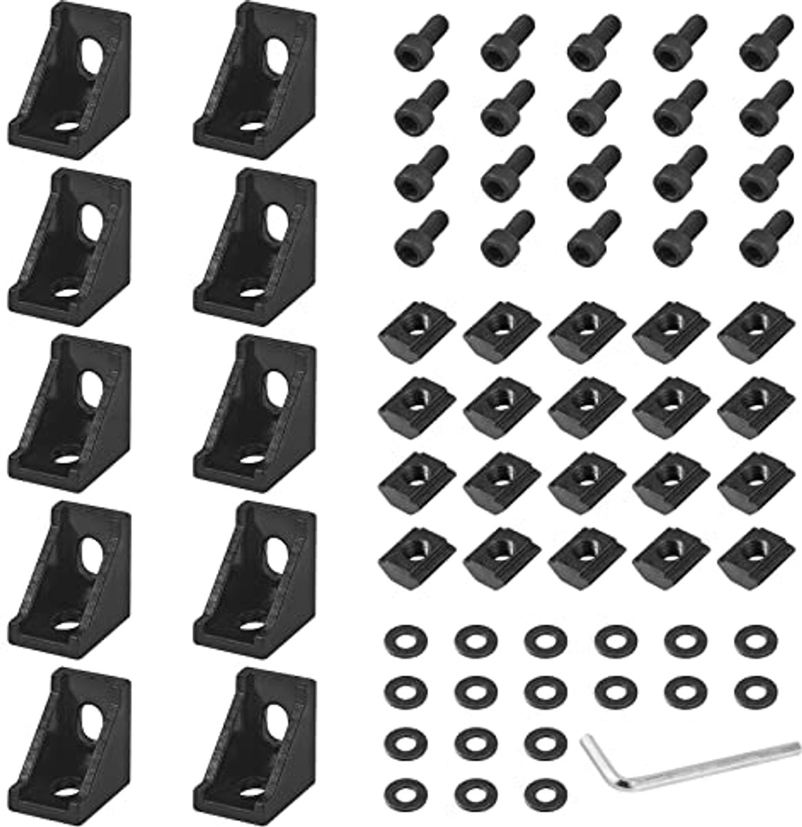 Aluminium Hoekverbinder 20 x 20 cm - Bevestigingsmateriaal voor 3D Printers en CNC Machines