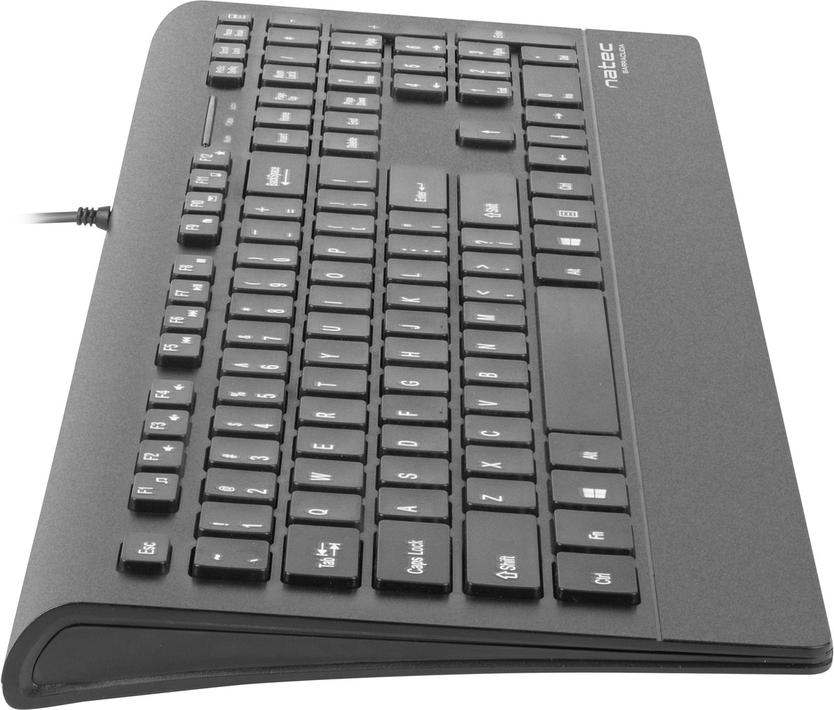Natec- NKL-0876- Barracuda - Toetsenbord - Slim Design - USB - US Layout - Zwart