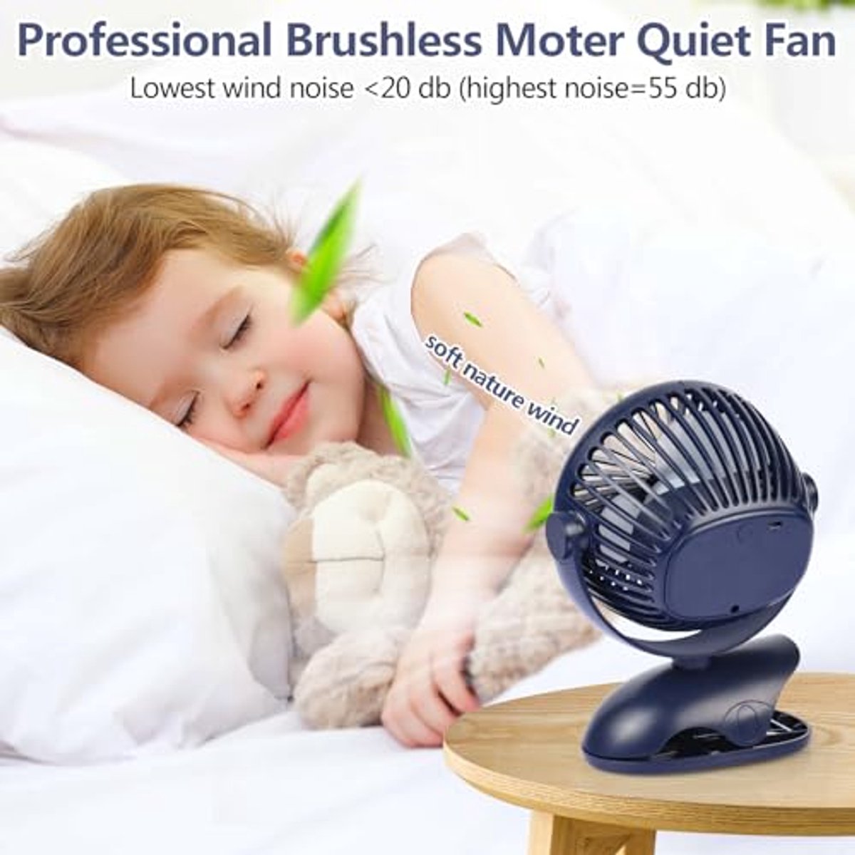 Mini USB Desk Fan - Stille Tafel Ventilator voor Thuis en Kantoor thumbnail 5