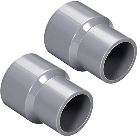 Raccord de réduction en PVC 32 mm x 25 mm - lot de 2 pour raccords à vis et systèmes d'irrigation
