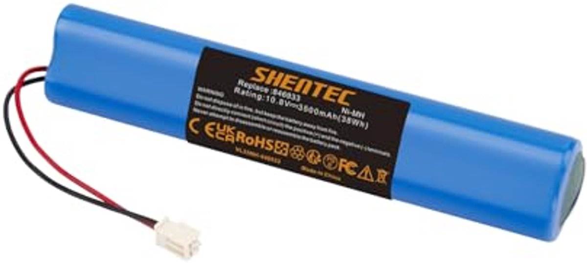 Vervangende 10.8V 3500mAh NI-MH accu voor rolluiken met kabel en stekker