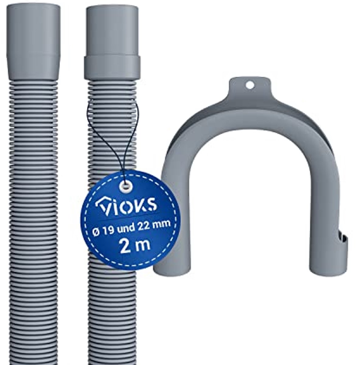 Afvoerslang voor Wasmachine en Vaatwasser - Flexibel en Duurzaam 2m 19/22mm Ø