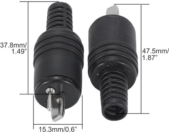 Greluma 12 Stuks 2-pins DIN-luidsprekerstekkers – Mannelijk, Met Schroefklemmen, Soldeervrij – Voor HiFi En Audio-apparatuur
