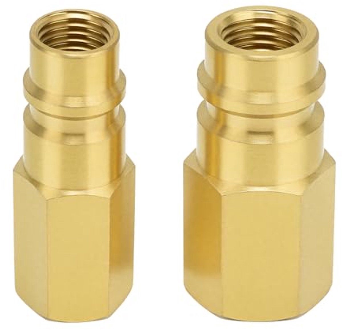 Airconditioning Koppeling Adapter Fitting 1/4 SAE voor R134a Koelmiddel - Set van 2