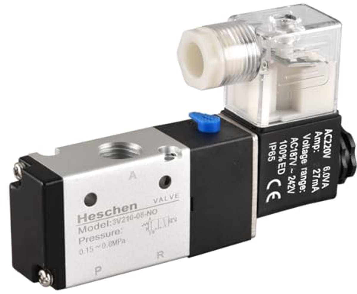 Elektrische Pneumatische Solenoïdeklep 2 Positie 3 Manier PT1/4" 220VAC Normaal Open Type