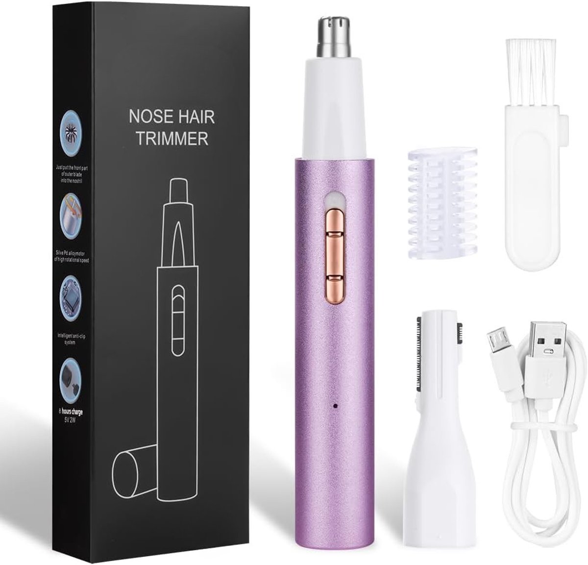 Solacis Neustrimmer - Oortrimmer - Neushaar trimmer - Neus tondeuse - Gezichtsverzorging - Mannen - Dames - Elektrisch - Grooming - Must have!