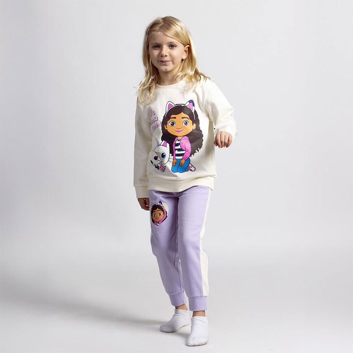 Cerda Group Cotton Brushed Gabby´s Dollhouse Trainingspak Beige 3 Years Meisje