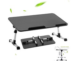 SmartQ - Laptoptafel voor op bed - Laptopstandaard - kantelbaar, verstelbare Bedtafel zwart