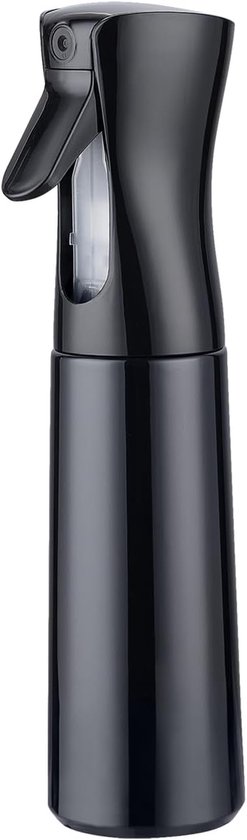300 mL Waterspuitflessen voor Haar - Sproeiflessen - Continue Fijne Nevel - Lege Waterspuitflessen - Voor Reiniging, Krullend Haar, Planten - Zwart