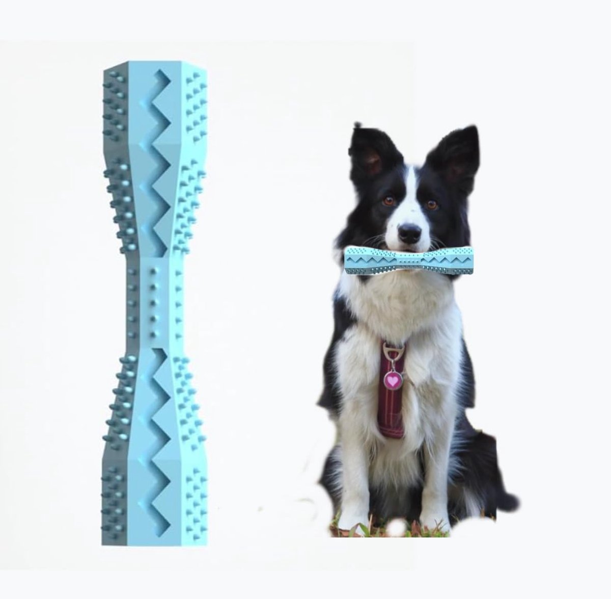 Daity Hondenkauwspeeltje - TPR-veilig interactief hondenspeeltje - veilig hondenkauwspeeltje - hond - puppy-bijtstokje - hondenkauwplank - blauw