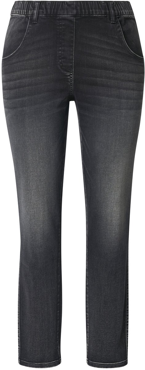Ulla Popken - Dames - Jegging Sienna smalle pijpen comfortabele tailleband - Zwart - Maat 54
