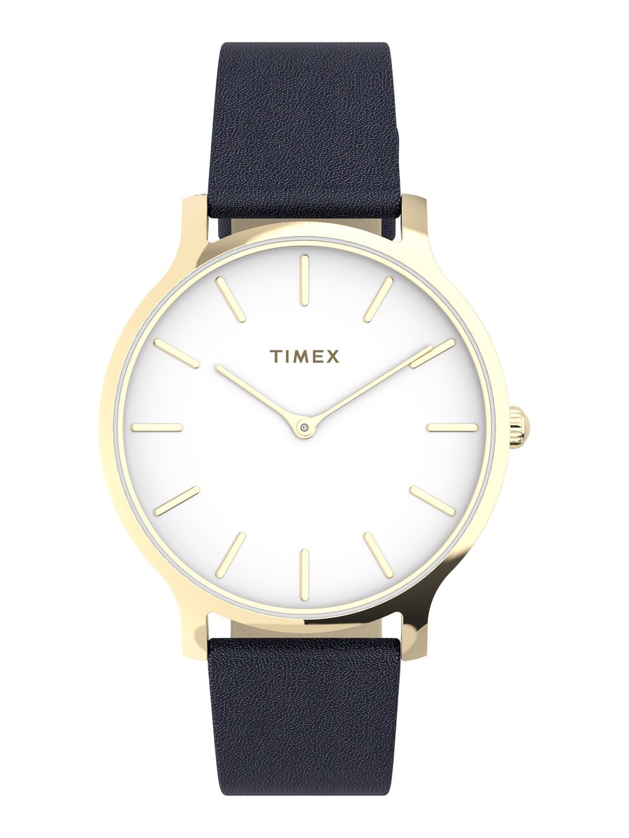 Timex Transcend City Collection Kwarts Analoog Horloge Blauw Case: 100% Low Lead Brass | Armband: 100% Fabric 38 TW2V04900AJ
