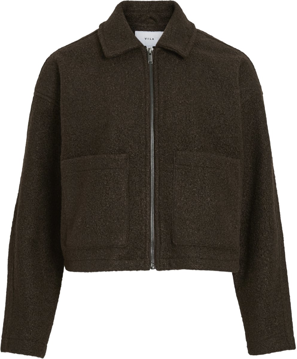 Vila Jas Vijadas Zipper Jacket - Noos 14118594 Coffee Bean Dames Maat - 34