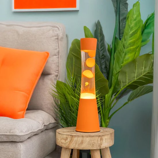 Fisura Grote Design Lavalamp met Oranje Lava - Oranje Nederland van Fisura — afbeelding 3