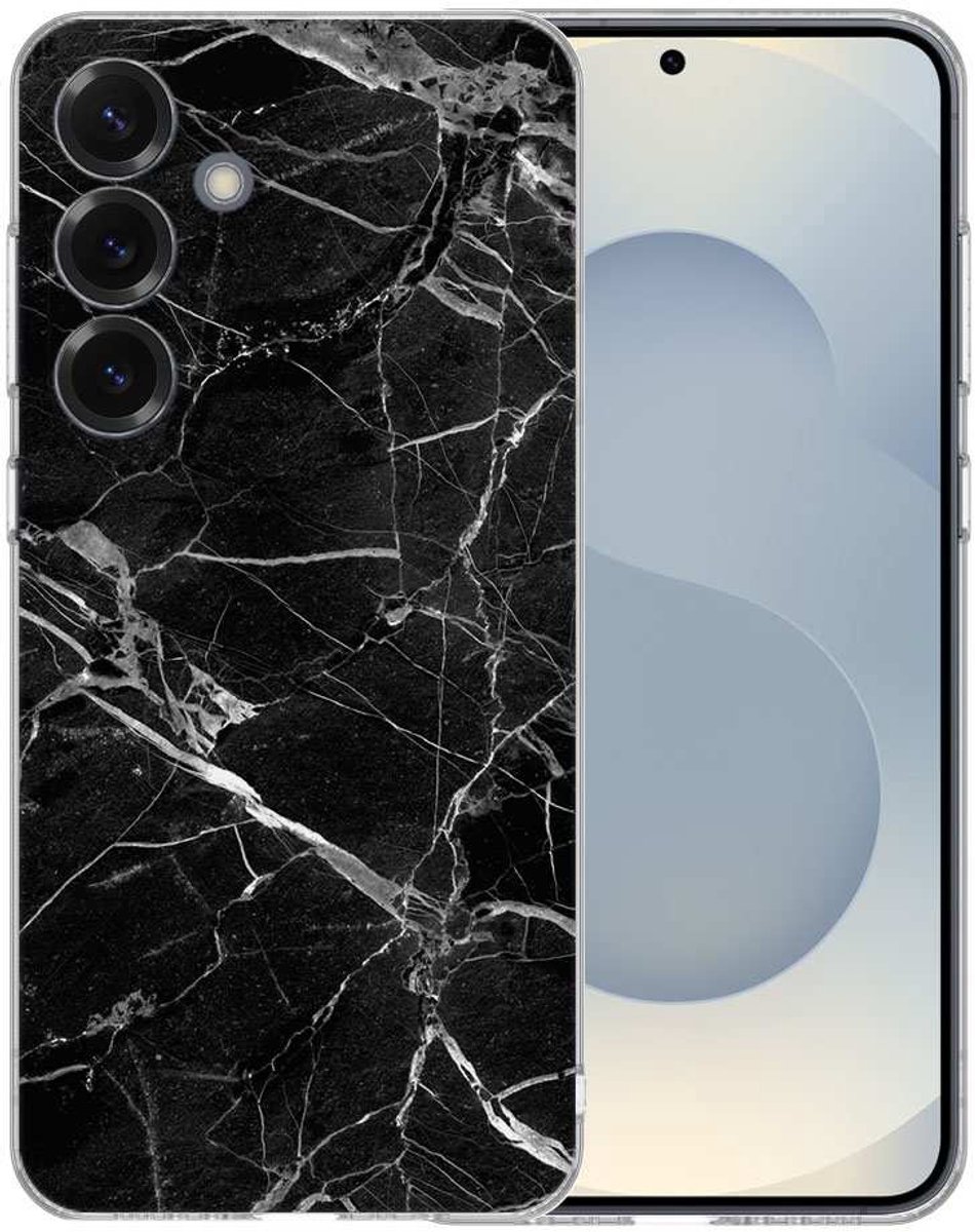 TPU Hoesje Samsung Galaxy S25 - Marmer Zwart Backcover