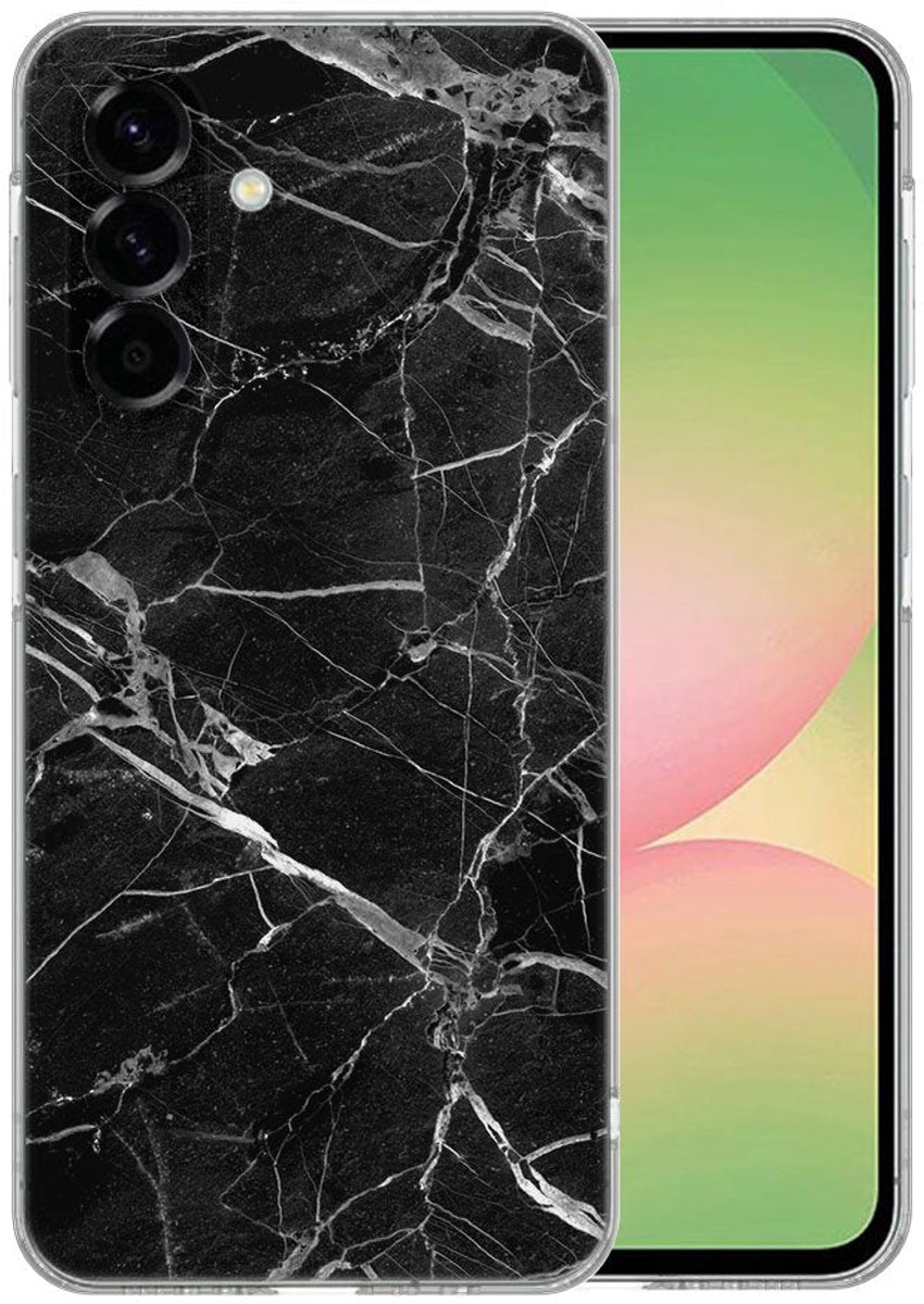 TPU Hoesje Samsung Galaxy A56 - Marmer Zwart Backcover