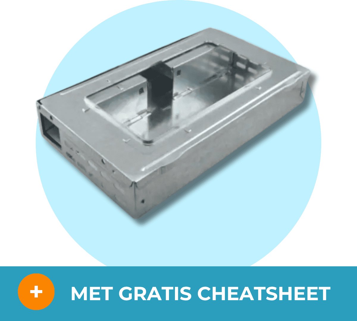 Unpest muizen inloopval metaal (rechthoek) - Effectieve Muizenvangkooi - Met gratis cheatsheet