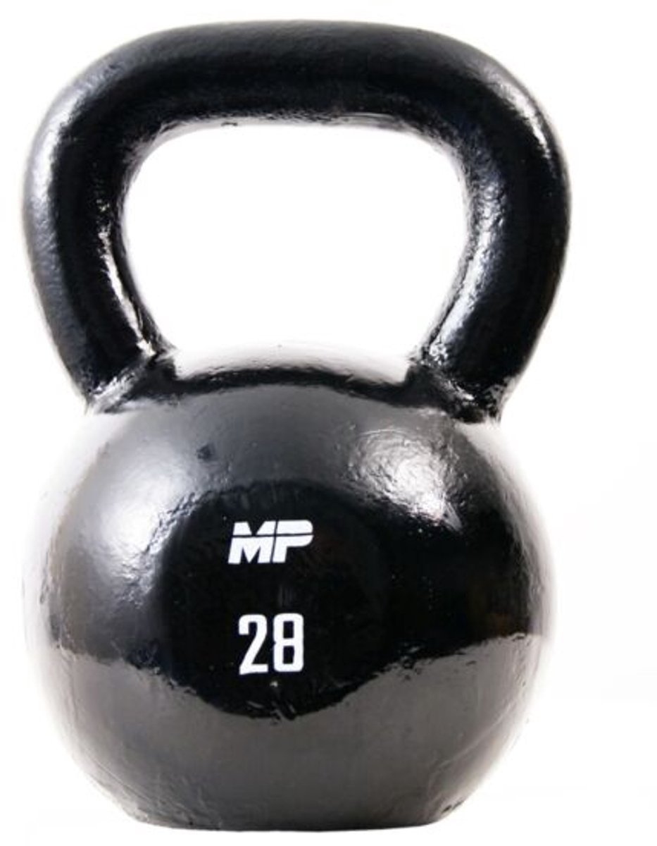 Muscle Power Gietijzeren Kettlebell - Zwart - 28 kg