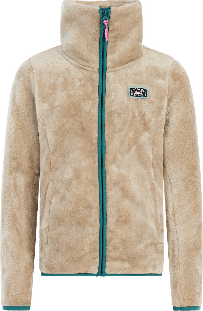 Protest Prtjoanne Fleece vest Meisjes Lange mouwen High-pile teddy fleece Ritssluiting Bamboobeige