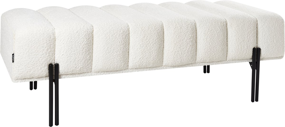 CAREY - Bankje - Gebroken wit - Polyester