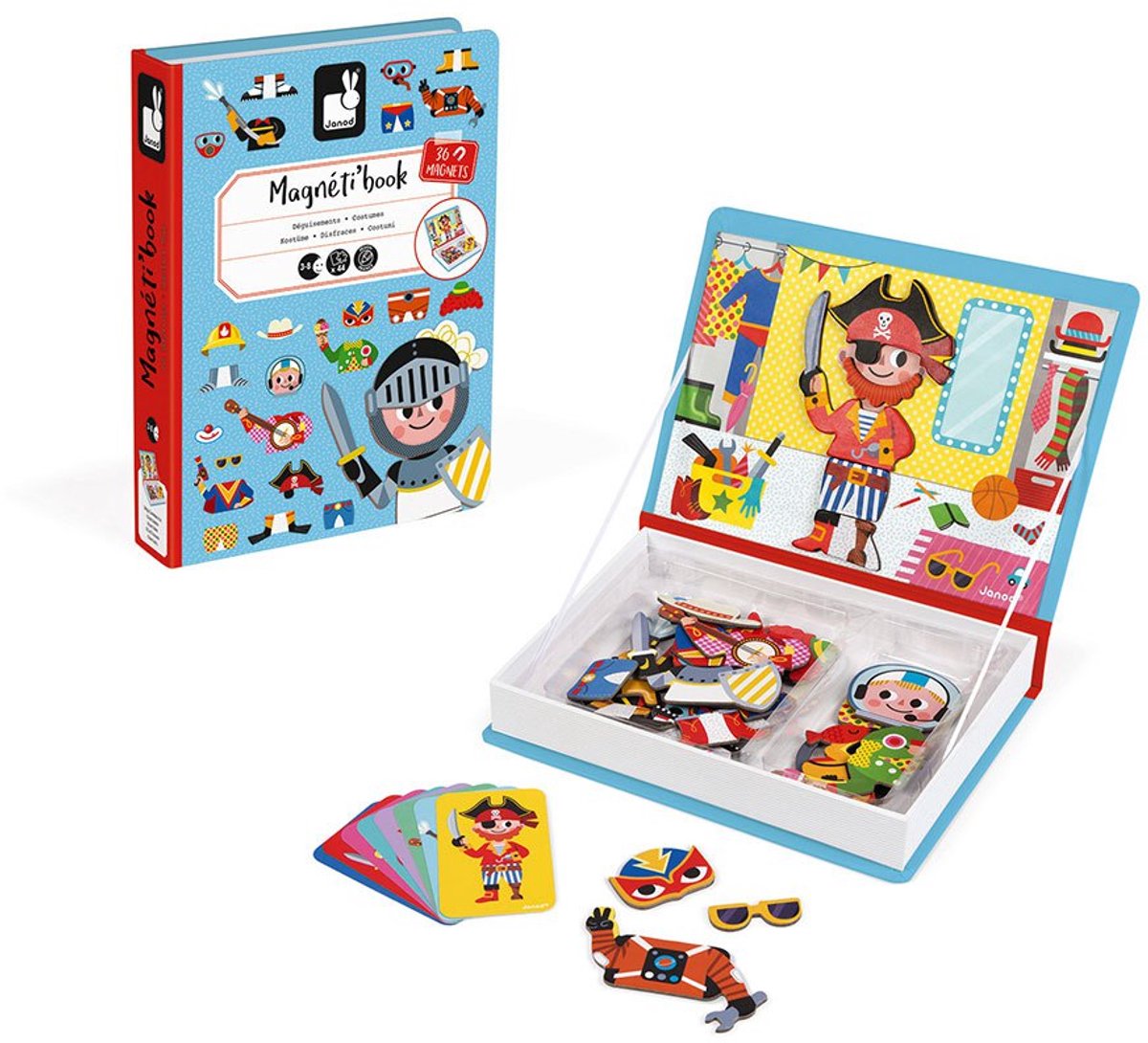 Janod - Magnetibook - Verkleedfeest Jongens - Magneetboek Speelset — afbeelding 9