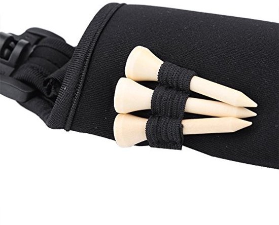 Golfbaltas met clip en accessoires - Draagbare tas voor golfthee en ballen van Merkloos — afbeelding 2